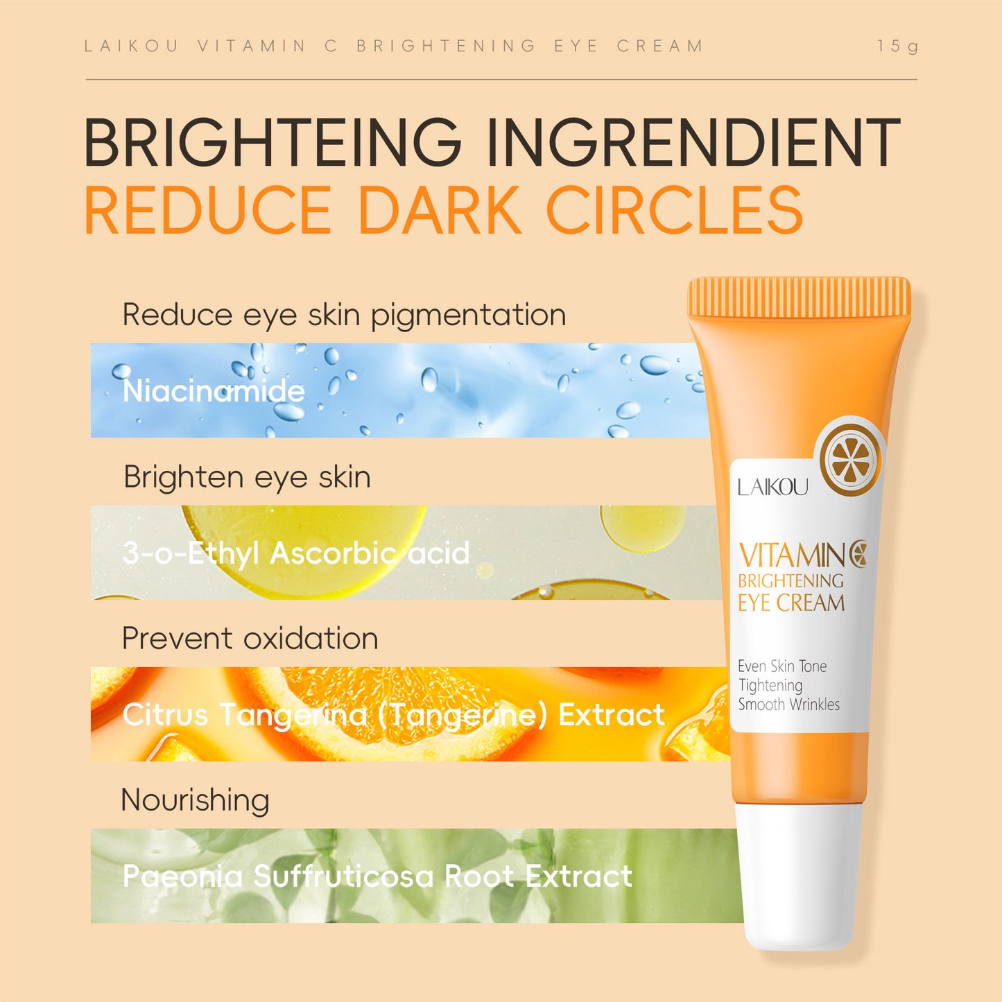 Vitamin C Eye Cream 15g Moisturizing Skin Care Around Eyes